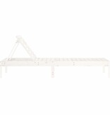 VidaXL Ligstoelen 2 st 199,5x60x74 cm massief grenenhout wit