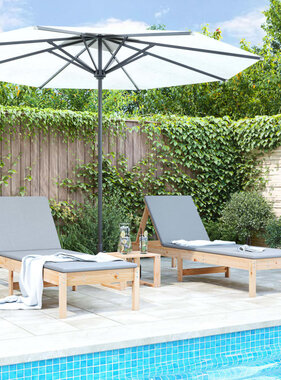 VidaXL Ligstoelen 2 st 199,5x60x74 cm massief grenenhout