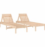 VidaXL Ligstoelen 2 st 199,5x60x74 cm massief grenenhout