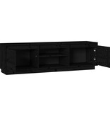 VidaXL Tv-meubel 140x35x40 cm massief grenenhout zwart