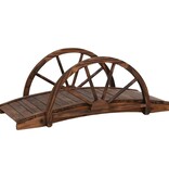 vidaXL Tuinbrug met half wiel 99x50x38 cm massief vurenhout