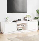 VidaXL Tv-meubel 140x35x40 cm massief grenenhout wit