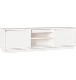VidaXL Tv-meubel 140x35x40 cm massief grenenhout wit