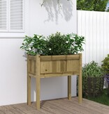VidaXL Plantenbak met poten 70x31x70 cm geïmpregneerd grenenhout