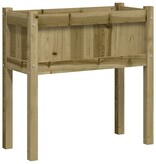 VidaXL Plantenbak met poten 70x31x70 cm geïmpregneerd grenenhout