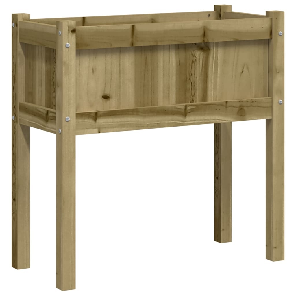 VidaXL Plantenbak met poten 70x31x70 cm geïmpregneerd grenenhout