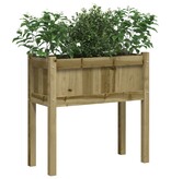 VidaXL Plantenbak met poten 70x31x70 cm geïmpregneerd grenenhout