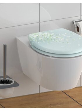 vidaXL Toiletbril met soft-close quick-release FLOWER IN THE WIND