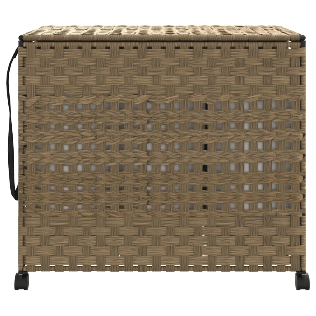 vidaXL Wasmand op wielen 66x35x60 cm rattan