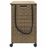 vidaXL Wasmand op wielen 66x35x60 cm rattan