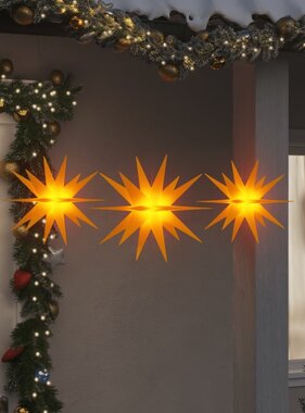 vidaXL Kerstlampen met LED's 3 st inklapbaar geel