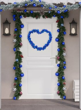 vidaXL Kerstslinger ballen 175 cm polystyreen blauw