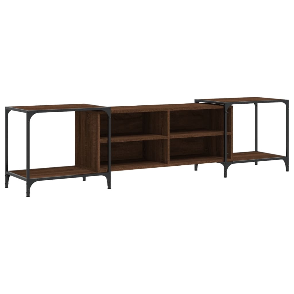 VidaXL Tv-meubel 203x37x50 cm bewerkt hout bruineikenkleurig