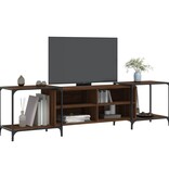 vidaXL Tv-meubel 203x37x50 cm bewerkt hout bruineikenkleurig