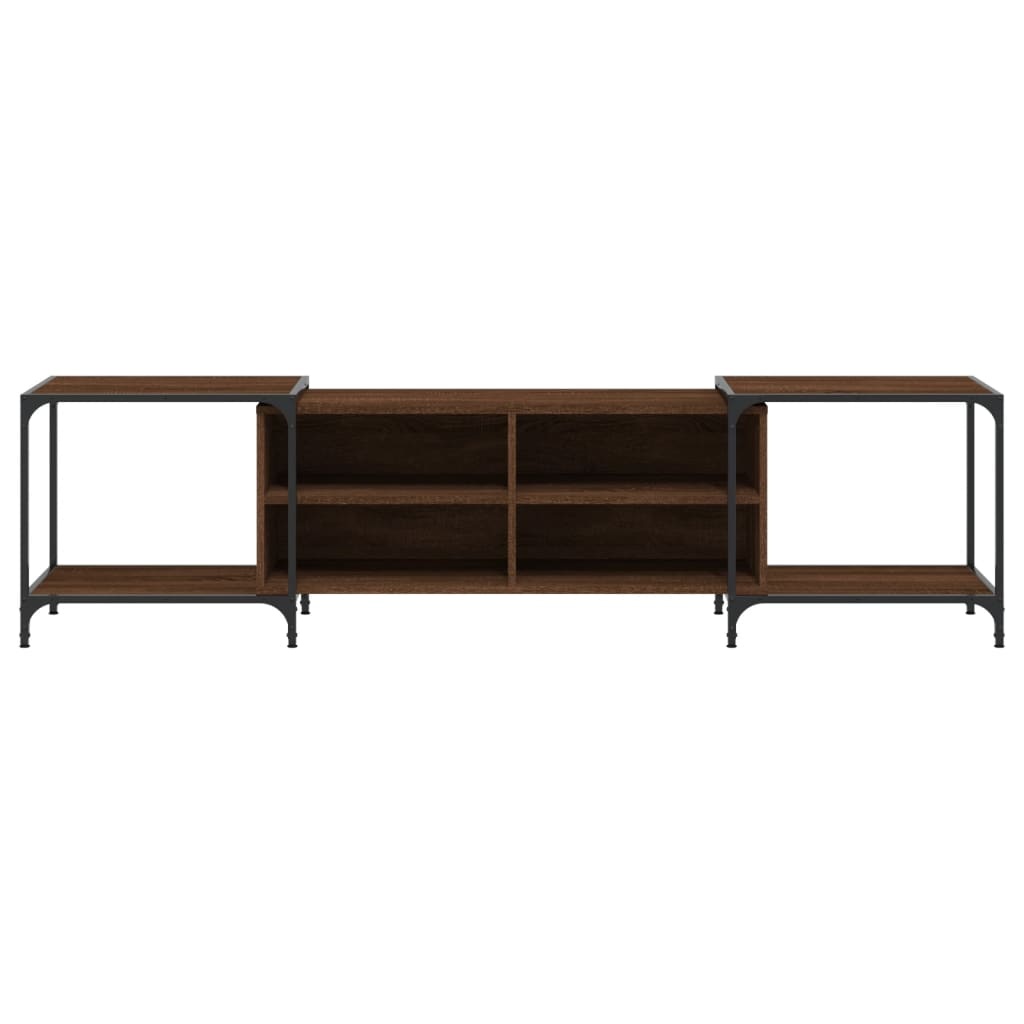 VidaXL Tv-meubel 203x37x50 cm bewerkt hout bruineikenkleurig