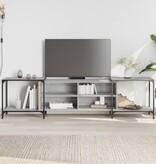 VidaXL Tv-meubel 203x37x50 cm bewerkt hout grijs sonoma eikenkleurig