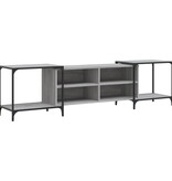 VidaXL Tv-meubel 203x37x50 cm bewerkt hout grijs sonoma eikenkleurig