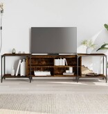 VidaXL Tv-meubel 203x37x50 cm bewerkt hout gerookt eikenkleurig