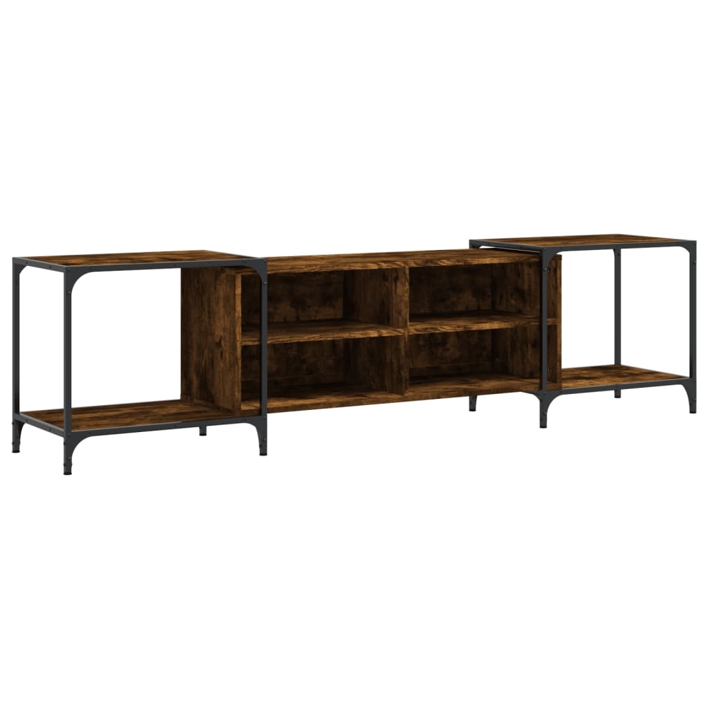 VidaXL Tv-meubel 203x37x50 cm bewerkt hout gerookt eikenkleurig
