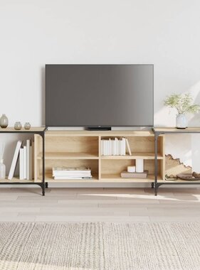 VidaXL Tv-meubel 203x37x50 cm bewerkt hout sonoma eikenkleurig