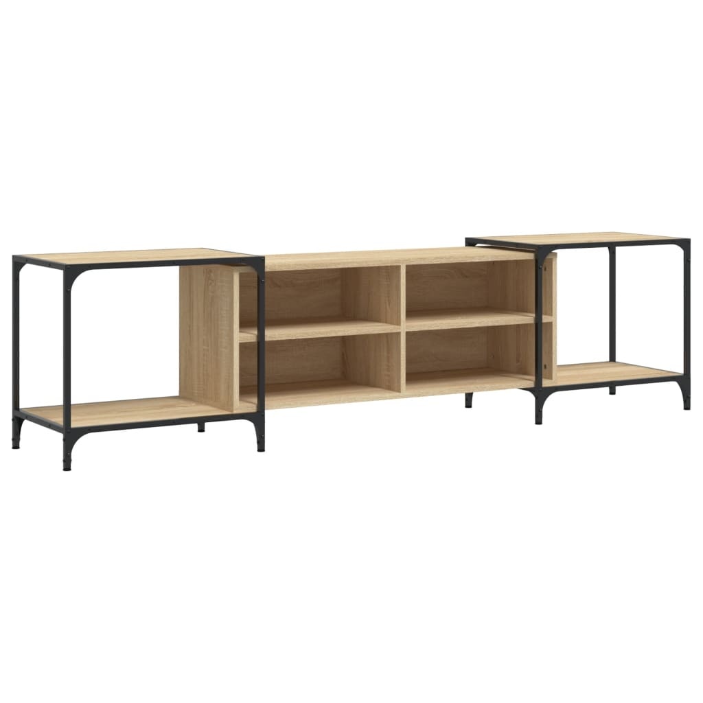 VidaXL Tv-meubel 203x37x50 cm bewerkt hout sonoma eikenkleurig