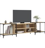 VidaXL Tv-meubel 203x37x50 cm bewerkt hout sonoma eikenkleurig