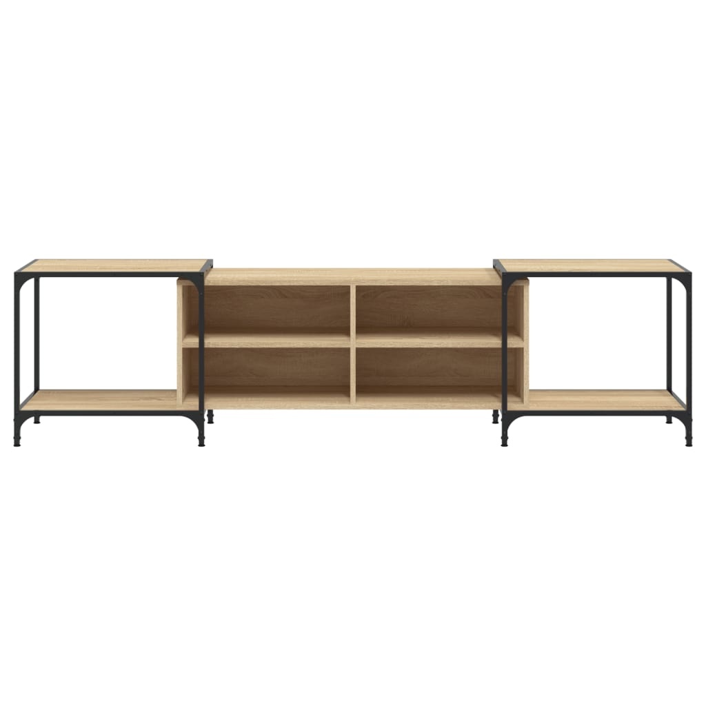 VidaXL Tv-meubel 203x37x50 cm bewerkt hout sonoma eikenkleurig