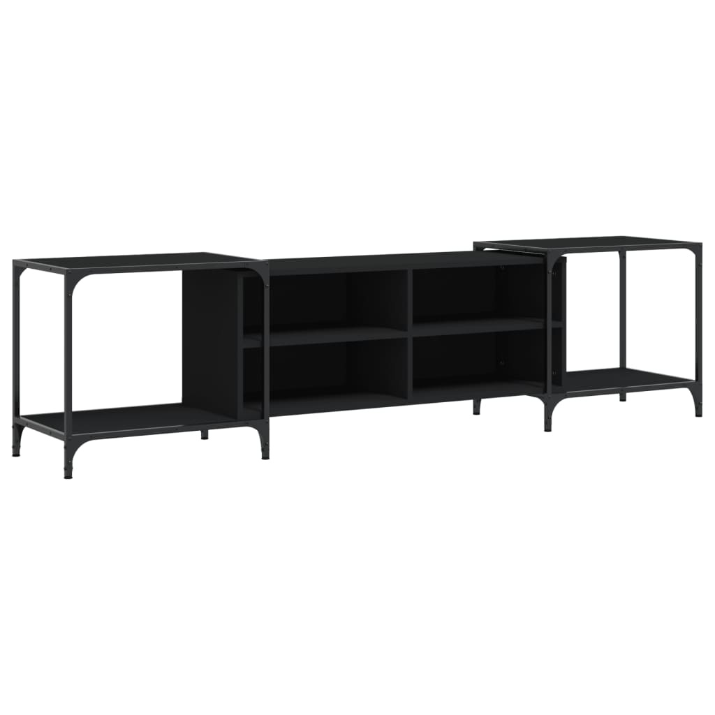 VidaXL Tv-meubel 203x37x50 cm bewerkt hout zwart