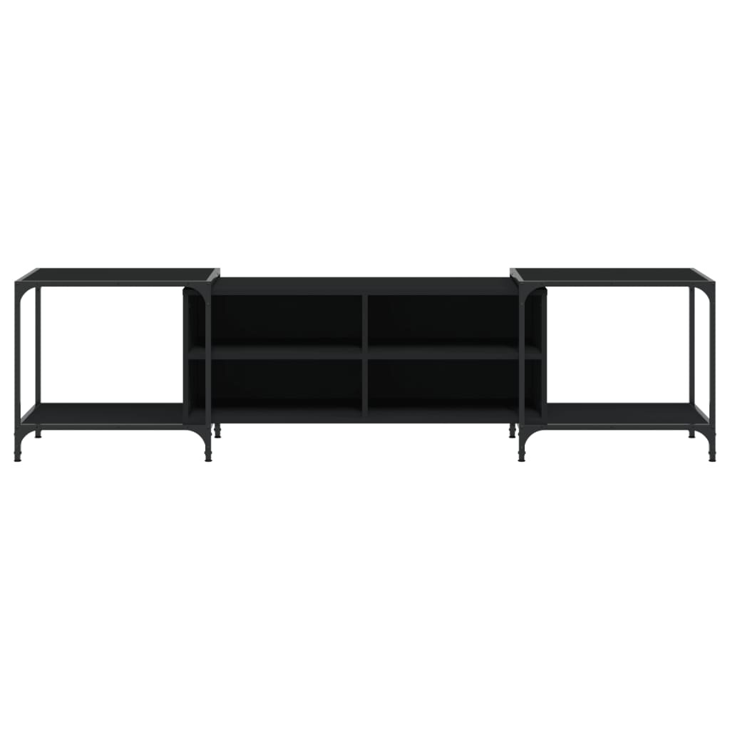 VidaXL Tv-meubel 203x37x50 cm bewerkt hout zwart
