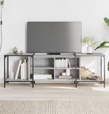 VidaXL Tv-meubel 153x37x50 cm bewerkt hout grijs sonoma eikenkleurig