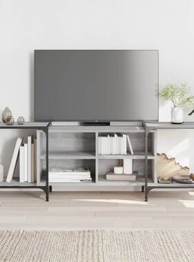 VidaXL Tv-meubel 153x37x50 cm bewerkt hout grijs sonoma eikenkleurig