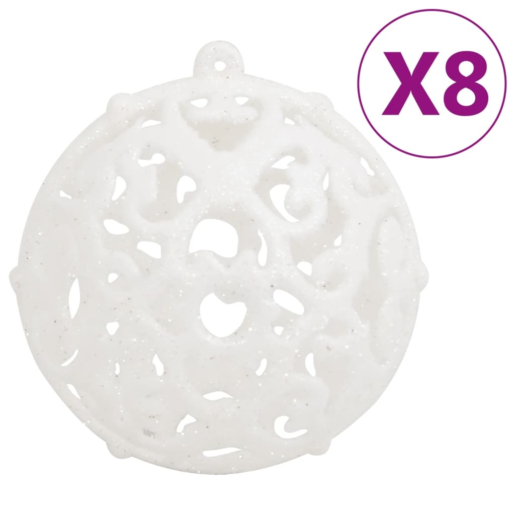 vidaXL 111-delige Kerstballenset polystyreen wit