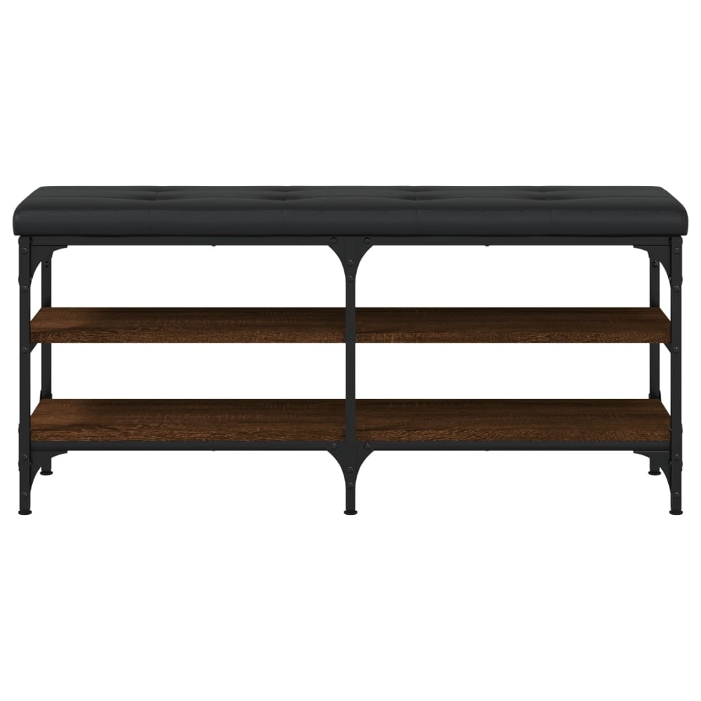 VidaXL Schoenenbank 102x32x47 cm bewerkt hout bruineikenkleurig