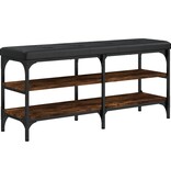 VidaXL Schoenenbank 102x32x47 cm bewerkt hout gerookt eikenkleurig