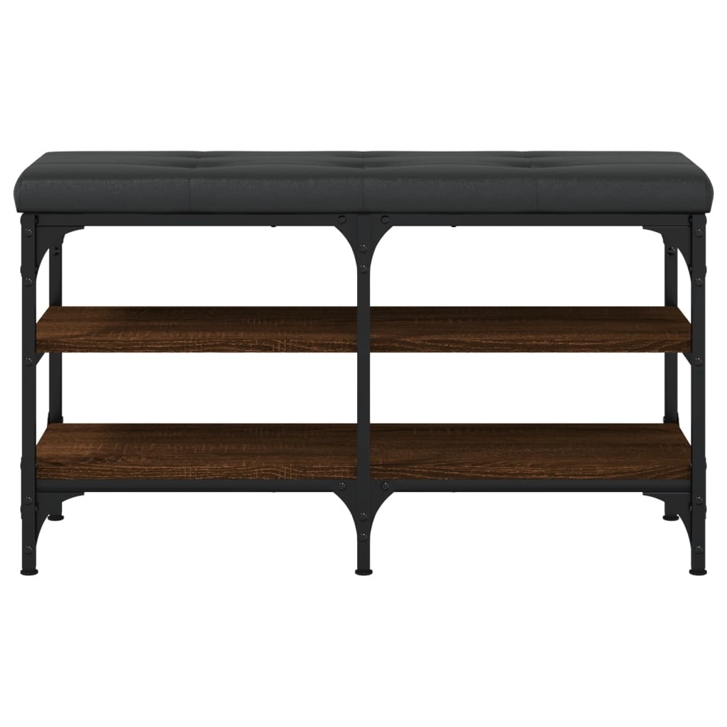 VidaXL Schoenenbank 82x32x47 cm bewerkt hout bruineikenkleurig