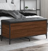 VidaXL Opbergbankje 102x42x45 cm bewerkt hout bruineikenkleurig