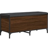 VidaXL Opbergbankje 102x42x45 cm bewerkt hout bruineikenkleurig