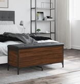 VidaXL Opbergbankje 102x42x45 cm bewerkt hout bruineikenkleurig