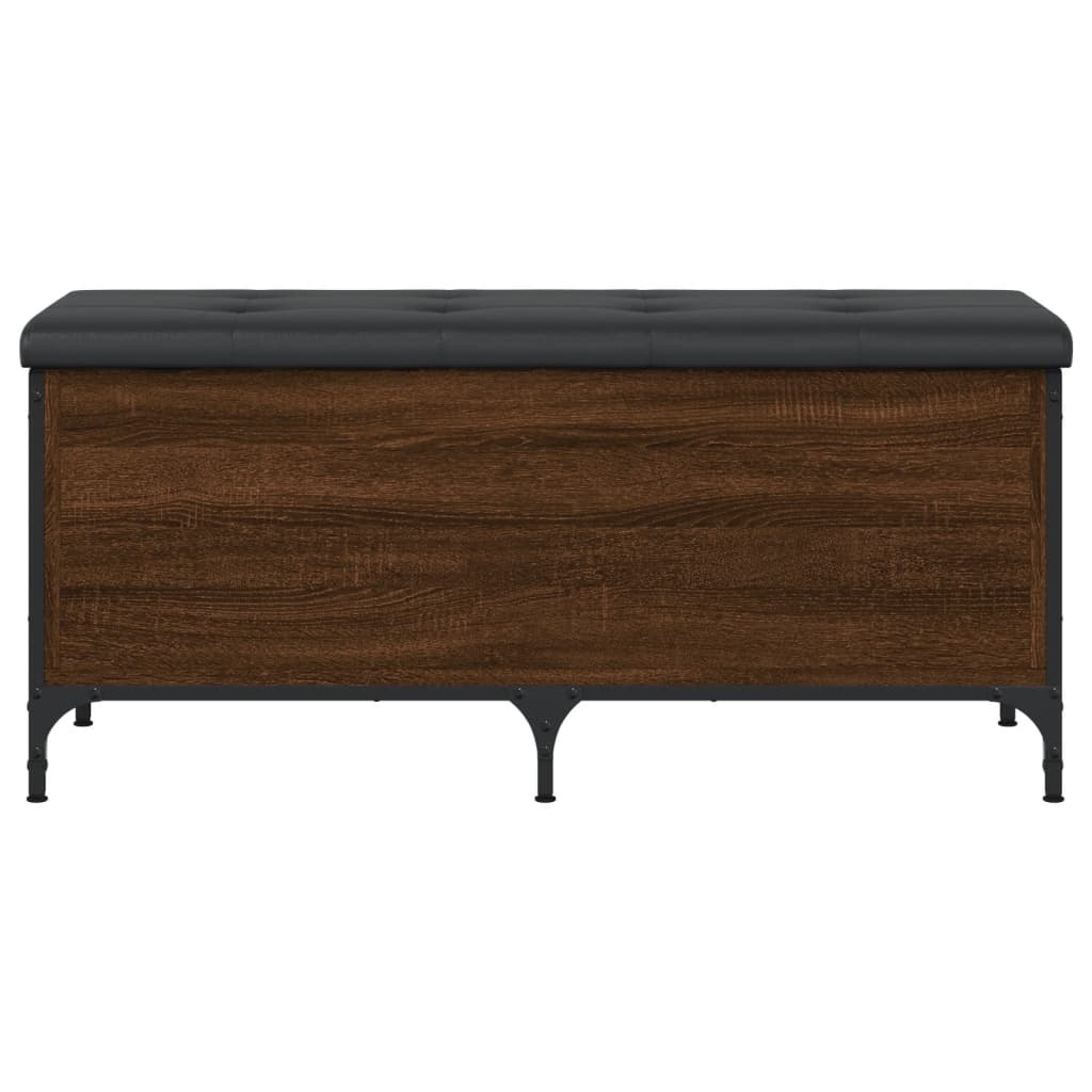 VidaXL Opbergbankje 102x42x45 cm bewerkt hout bruineikenkleurig