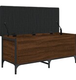 VidaXL Opbergbankje 102x42x45 cm bewerkt hout bruineikenkleurig