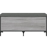 VidaXL Opbergbankje 102x42x45 cm bewerkt hout grijs sonoma eikenkleur