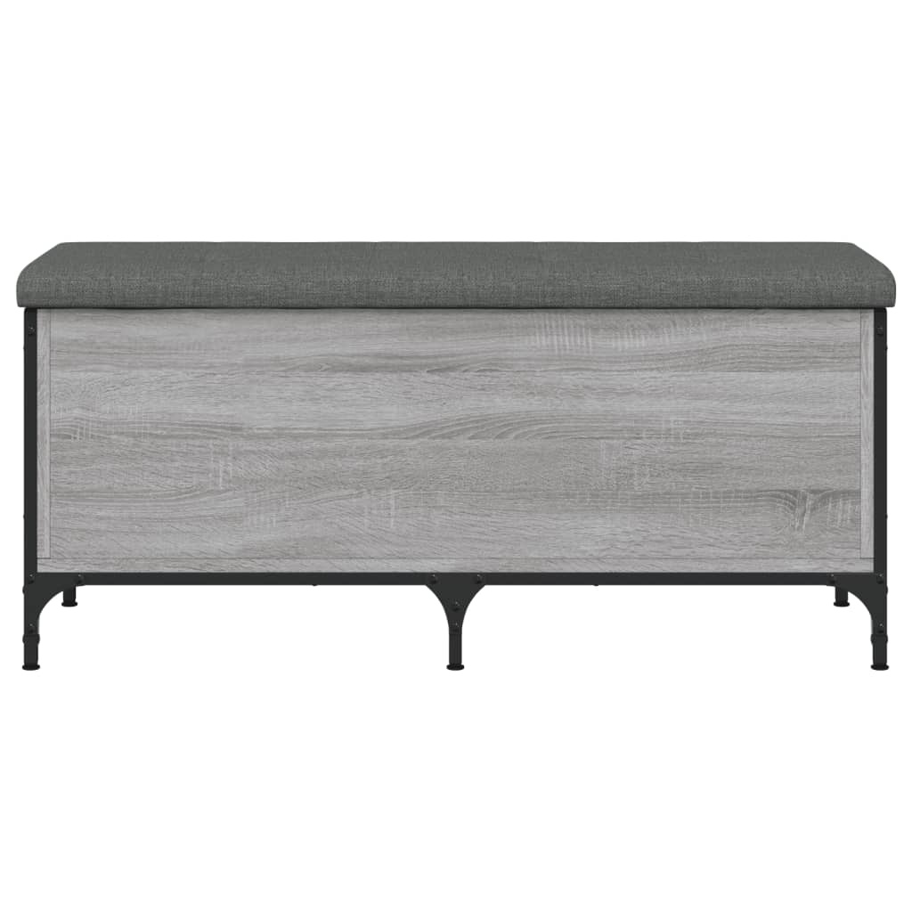 VidaXL Opbergbankje 102x42x45 cm bewerkt hout grijs sonoma eikenkleur