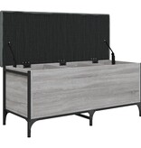 VidaXL Opbergbankje 102x42x45 cm bewerkt hout grijs sonoma eikenkleur