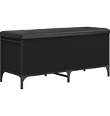 VidaXL Opbergbankje 102x42x45 cm bewerkt hout zwart