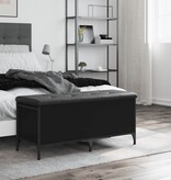 VidaXL Opbergbankje 102x42x45 cm bewerkt hout zwart