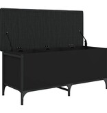 VidaXL Opbergbankje 102x42x45 cm bewerkt hout zwart