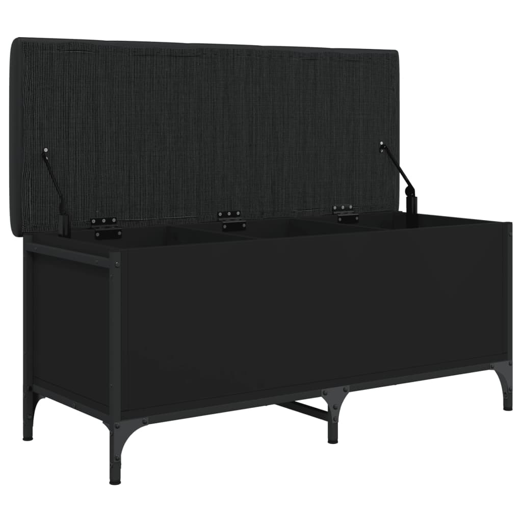 VidaXL Opbergbankje 102x42x45 cm bewerkt hout zwart