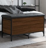 VidaXL Opbergbankje 82x42x45 cm bewerkt hout bruineikenkleurig