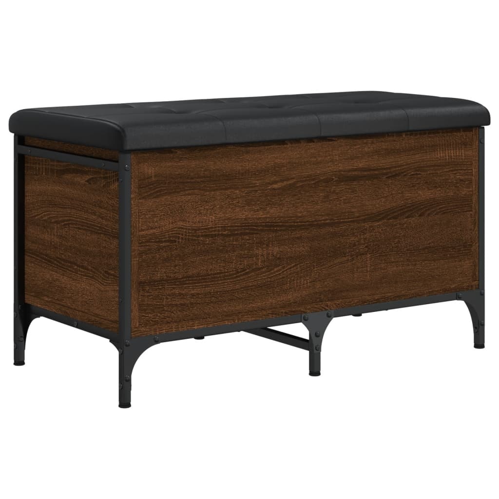 VidaXL Opbergbankje 82x42x45 cm bewerkt hout bruineikenkleurig