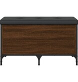 VidaXL Opbergbankje 82x42x45 cm bewerkt hout bruineikenkleurig